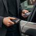 Buffway Slim Minimalist Front Pocket RFID Blocking Leather Wallets for Men and Women - Carbon Fiber Black...