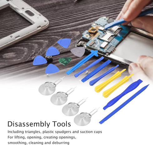 Disassembly Tools, Triangular Sheet No Damaging 19 Piece Plastic Spudger Surface for Mobile Phones Laptops Glasses...