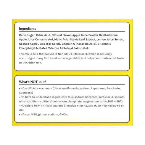 TRUE LEMON KIDS Crisp Apple (10 Packets) - Hydration, No Preservatives, No Artificial Flavors, No Sweeteners - Low Sugar Water Flavoring - Juice P...