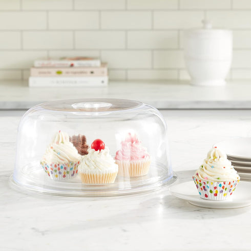 Bormioli Rocco Ginevra Cake Platter With Plastic Dome, Gift Boxed...