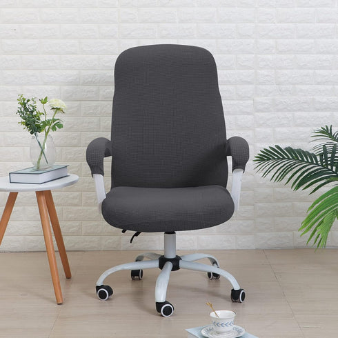 FORCHEER Office Chair Cover Water Repellent Jacquard Armrest Swivel Chair Slipcovers Removable Stretch Universal Computer Chair Cover M with Chair...