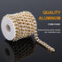 KUYUNHOO 9.8 Feet White Oil Drip Cuban Chain Link Gold Plated Aluminum Chains for Jewelry Making Enamel Jewelry Chains on Bulk with Jewelry Clasps...
