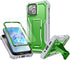 FITO for iPhone 13 Mini Case 5.4 Inch, Dual Layer Shockproof Heavy Duty Case with Screen Protector, Built in Kickstand (Green)...
