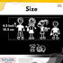TOTOMO 13 Stick Figure My Family Car Stickers (Style#2) with Pet Dog Cat Family Car Decal Sticker for Windows Bumper...