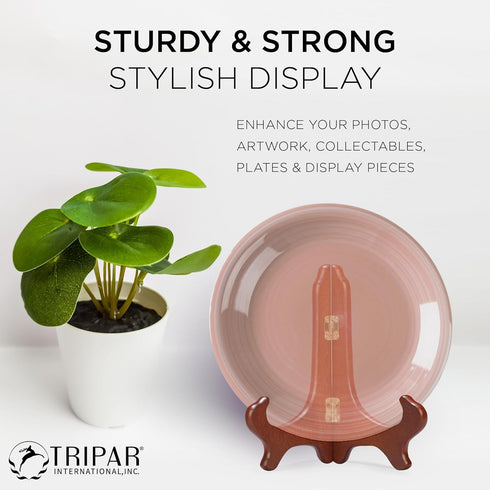Tripar 9 Inch Wooden Plate Display Stand Picture Easel Stand...