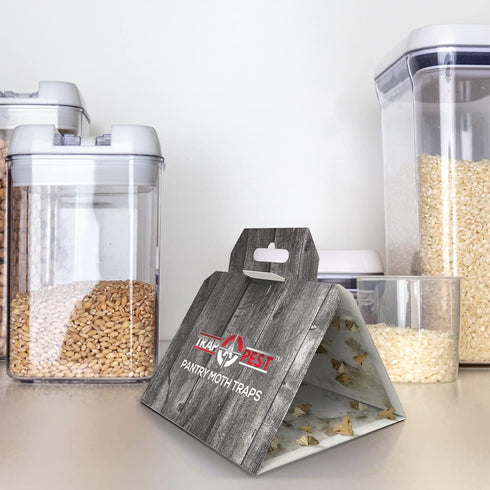 12 Pack Pantry Moth Traps - Safe and Effective for Food and Cupboard - Glue Traps with Pheromones for Pantry Moths - Trap a Pest...