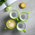 City to Cottage Handmade Lime Green and White Polka Dot Ceramic Coffee, Tea, Latte Mug, Cup with Large Handle, Unique 7 oz / 200ml Designer Potter...
