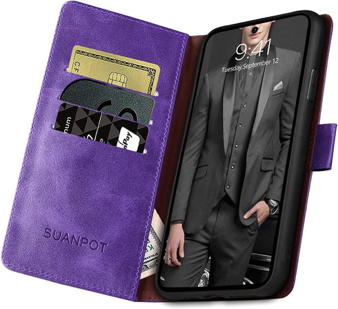 SUANPOT for Motorola One 5G Ace 2021 with RFID Blocking Leather Wallet case Credit Card Holder,Flip Folio Book Phone case Shockproof Cover Women M...