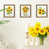 4 Set Embroidery Kit for Beginners Sunflower Adults Cross Cloth DIY Needlepoint Kit with Floral Gnome Stamped Patterns, Instructions, Embroidery H...