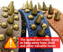 Spiked Studded Dog Collar-Bronze Pointed Stud Anti-Bite Collar (Red,M)...