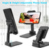 2 Pcs Folding Cell Phone Stand, Fully Adjustable Angle Height Phone Stand for Desk, Foldable/Portable Desktop Phone Holder Compatible with All Pho...