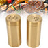 CHICIRIS Salt and Pepper Shaker, 2 Packs Stainless Steel Spice Shaker Gold Salt Container with Fine Mesh, Small Kitchen Gadgets, Spice Jars Season...