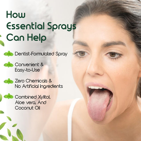 Dry Mouth Spray (2-Pack) - Moisturizing Aloe Vera Formula, Fresh Mint Flavor - Promotes Saliva Production & Soothes Dry Mouth - 2 fl. oz....