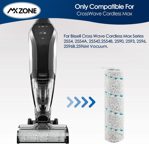 Multi-Surface Brush Rolls 2787 for Bissell CrossWave Max 2554 2554A 2590 2593 2596 for HydroSteam 35151 3515 35152 3513 3518 Vacuum Cleaner, Compa...