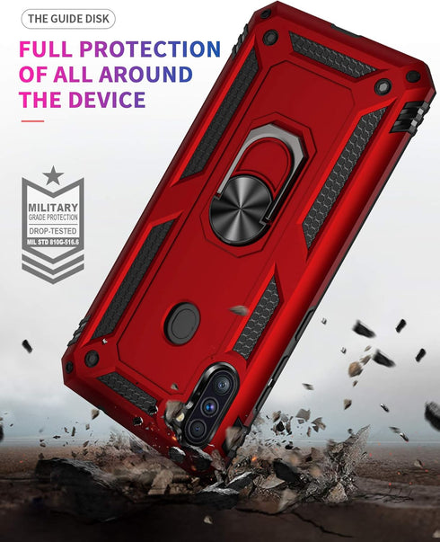 Samsung A11 Case,Galaxy A11 Case, Military Grade Heavy Duty Armor Protection Phone Case Cover with HD Screen Protector Magnetic Ring Kickstand for...