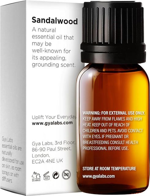 Gya Labs Sandalwood Essential Oils for Diffuser - Natural Sandalwood Oil - Sandalwood Essential Oil for Hair, Skin, Massage, Perfume & Candle Maki...