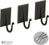 RTZEN Wall Mount Hook Set - Wrought Iron Decorative Rustic Metal Coat Hooks for Hanging - Handcrafted Classic Farmhouse Wall Mounted Black Hooks f...
