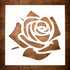 DLY LIFESTYLE Rose Stencil for Painting on Wood, Canvas, Paper, Fabric, Walls and Furniture - Rose Flower Stencil - 6x6 Inches - Reusable DIY Art ...