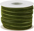 Moss Green Velvet Ribbon 3/8 Inch Single Face Thin Velvet Ribbon for Gift Wrapping, Green Ribbon Wedding, Ribbon for Hair Bows, Choker, Cafts, Bou...