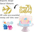 Gold Glitter Happy 70th Birthday Cake Topper, Hello 70, Cheers to 70 Years, 70 & Fabulous Party Decoration...