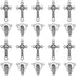 30Pcs/15Sets Alloy Jesus Rosary Cross and Center Medal Charms Pendants Oval Chandelier Links For Catholic Jewelry Making DIY Necklace Bracelet...