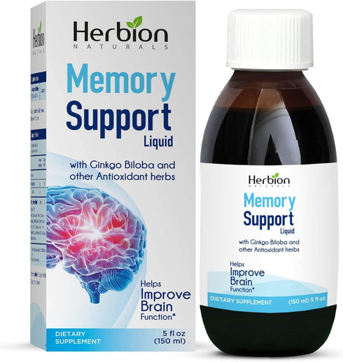 Herbion Naturals Memory Support Liquid - Helps Improve Brain Function & Absent Mindedness - Adults and Children Over 12 yo - 5 Fl Oz (150 ml)...