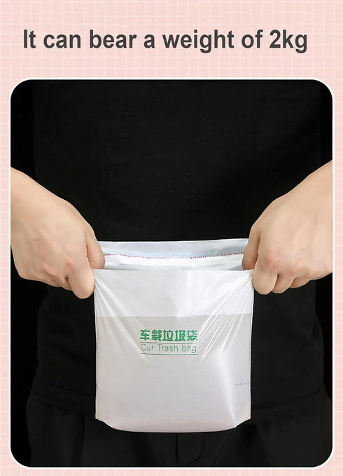 40PCS Easy Stick-On Disposable Car Trash Bag, Leakproof Vomit Bag, Beautiful Kitchen Storage Bag, Durable, Suitable for Cars,Study Rooms, Travel, ...