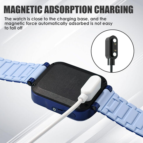2-Pack Kids Smart Watch Magnetic Charger, 7.62mm 2Pin 2ft/60cm 5V 1A USB-A, Universal Charger Cable Replacement Compatible for Smart Watches with ...
