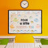 94Pcs Positivi-Tea Bulletin Board Set Motivational Paper Cutouts with 200Pcs Glue Points Kettle Teacup Bulletin Border Stickers for Classroom Offi...