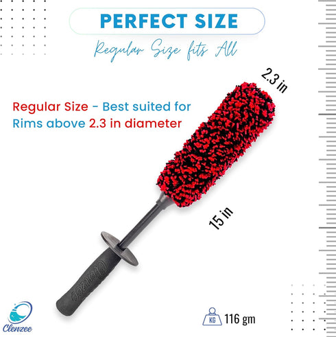 Premium Microfiber Wheel Cleaner Brush | Soft Non-Metallic Rim Cleaner Brush with Ergonomic Handle | Durable Wheel Brush for Cleaning Rims & Wheel...