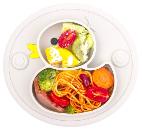 Baby Plate Silicone Toddler Plates Suction Placemat Divided Dishes for Kids and Infants One-Piece Strong Suction, BPA Free, Microwave Dishwasher S...