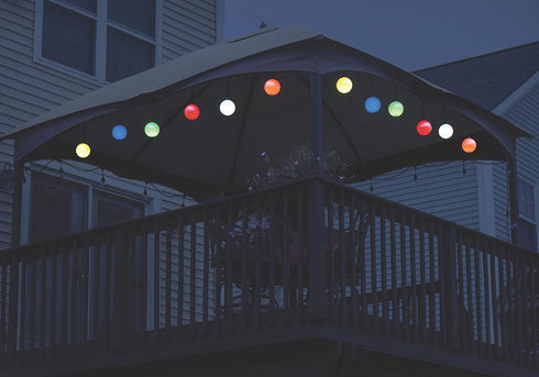 WP465 Battery Powered Summer Patio 5" Globe Light with Automatic On and Off, Light Green, 5"...