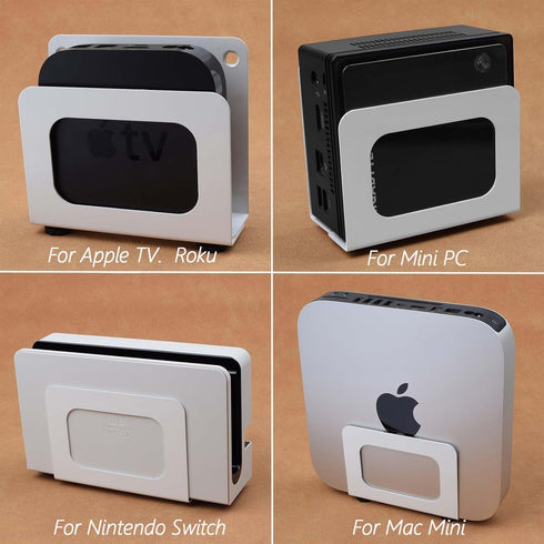 Adjustable Cable Box Wall Mount Modem Wall Mounting Bracket Designed for PS4, Mini PC, Beelink Mini PC, Apple TV, Roku, Amazon Fire TV, Mac Mini, ...