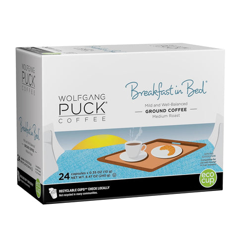 Wolfgang Puck Coffee Single Serve Capsules, Medium Roast, Compatible with Keurig K-Cup Brewers, Breakfast in Bed, 24 Count...