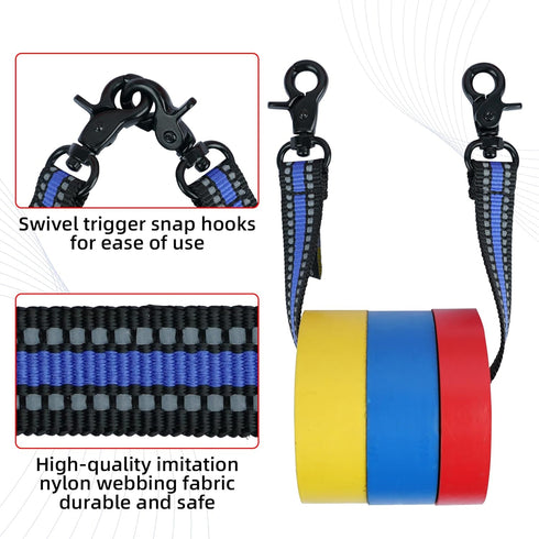 MELOTOUGH Tape Thong Electrical Tape Holder with Trigger Snap Hook for Tool Bag, Tool Pouch, Tool Belt (Blue)...