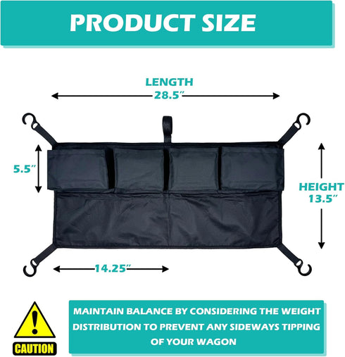 WF Stroller Cargo Net Organizer with Hooks, Compatible with WF All W-Series Stroller Wagons for Side Storage Attachment Accessories...