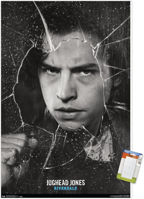 Trends International Riverdale - Shattered Jughead Wall Poster, 22.375" x 34", Premium Poster & Mount Bundle...