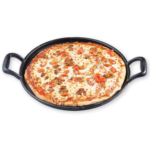 TableCraft CW30118 17" Pre-Seasoned Cast Iron Pizza Pan, Round Baking Pan for Crispy Crusts, Commercial Quality for Oven or Grill Use...