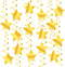 KatchOn, Gold Star Hanging Swirls - Pack of 30, No DIY | Gold Star Decorations for Party | Hanging Stars Decoration for Birthday, Wedding, Anniver...