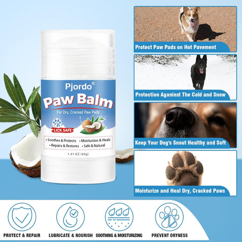 Dog Paw Cleaner Kit, No-Rinse Foaming Cleanser for Dogs and Cats, Dog Paw Balm for Heal Dry Cracked Paws & Nose, Pet Foot Washer Paw Scrubber for ...