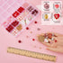 SUNNYCLUE 1 Box DIY 6 Sets Valentine's Day Charms Heart Beads Beading Bracelets Kit Enamel Heart Rose Charms Rhinestone Bead Round Acrylic Crackle...