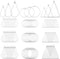YaeYur 90Pcs White K Beading Hoop Earrings Beading Hoop Set Geometric Beading Earrings Teardrop Round Triangle Beading Hoops for Earring Making DI...