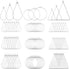 YaeYur 90Pcs White K Beading Hoop Earrings Beading Hoop Set Geometric Beading Earrings Teardrop Round Triangle Beading Hoops for Earring Making DI...
