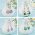 WEWAYSMILE 1box/200 pcs St Patrick's Day Charms Four Leaf Clover Charm Earring Making Starter Kit Green Lucky Charms for Jewelry Making Kits Women...