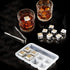 Whiskey Stones Gift Set – 6 Reusable Stainless Steel Chilling Rocks with Tongs for Scotch, Bourbon, Cocktails, and More...