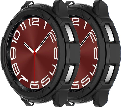 Compatible for Samsung Galaxy Watch 6 Classic 43MM 47MM Case Protective Bumper Cover Case for Galaxy Watch 6 Classic Smartwatch Accessories (47MM,...