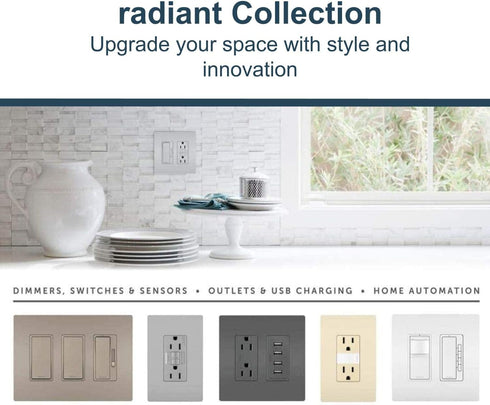 Legrand radiant 2097WCCD12 20 Amp GFCI Self Test Decorator Duplex Outlet, White (1 Count)......