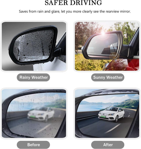 2pcs Universal Car Side Wing Mirror Rain Protector Cover Cap Smoke Guard Rear View Side Mirror Deflectors Rain Eyebrow for Cars SUV Truck Rear Vie...