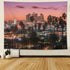 feelacle Los Angeles City Skyline Tapestry 80" X 60" Downtown Landscape Wall Hanging Party Decorations Home Decor For Bedroom Living Room Dorm (20...