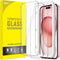 JETech Screen Protector for iPhone 15 6.1-Inch, Tempered Glass Film with Easy Installation Tool, Case-Friendly, HD Clear, 3-Pack......